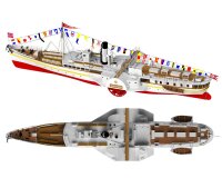 KrickD/S Skibladner Seitenraddampfer   1:60   Bausatz
