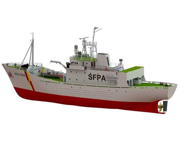 KrickFPV Westra Fischerei Patrouillenboot  1:50 Holzbausatz