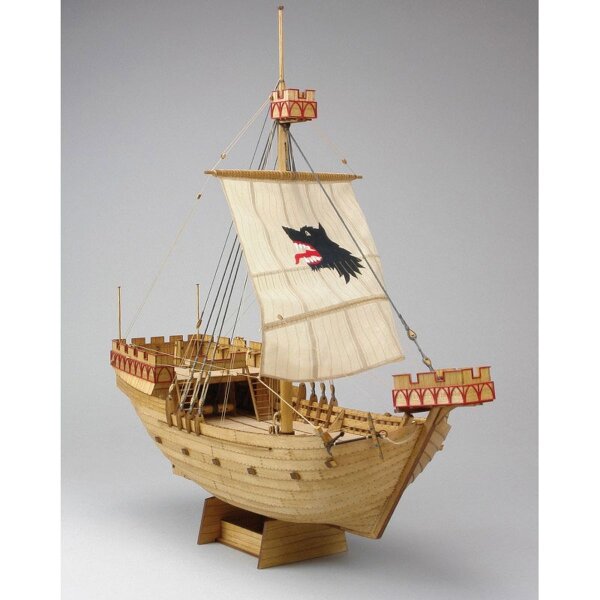 KrickWütender Hund Kogge von 1390 Laser-Holzbausatz 1:72