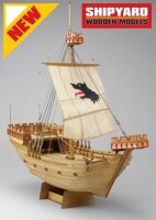 KrickWütender Hund Kogge von 1390 Laser-Holzbausatz 1:72
