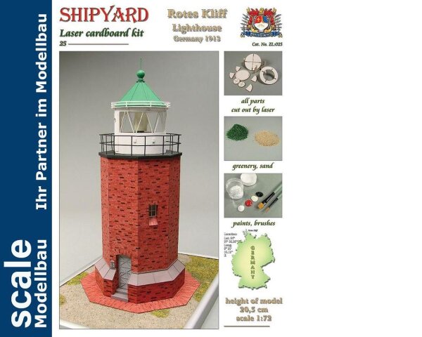 KrickLeuchtturm Rotes Kliff Laser Kartonbausatz