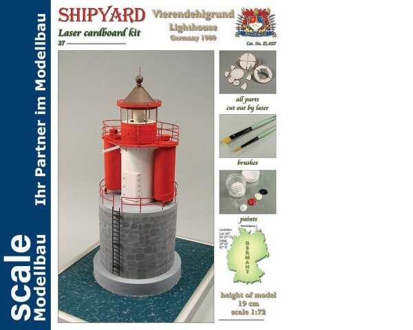 KrickLeuchtturm Vierendehlgrund Laser Kartonbausatz