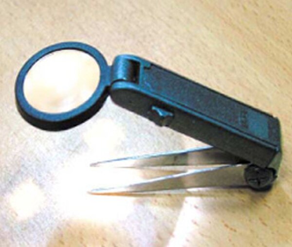 KrickPinzette mit Lupe LED Licht  PTW1124