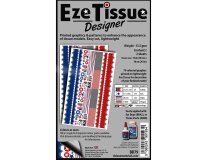 KrickEZE Tissue Spannpapier Design rot/blau (2 Bogen) DELUXE BD79