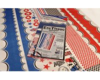 KrickEZE Tissue Spannpapier Design rot/blau (2 Bogen) DELUXE BD79