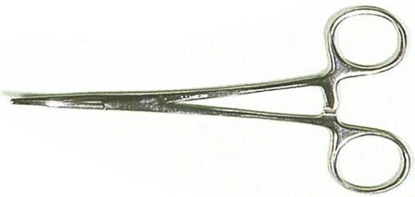 KrickHemostatklemme 127 mm gebogen
