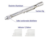 KrickMini-Bohrerhalter mit 12 Bohrern