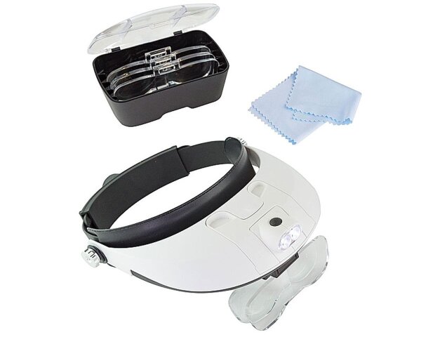 KrickKopfbandlupe Bi-Plate mit LED-Licht LC1766