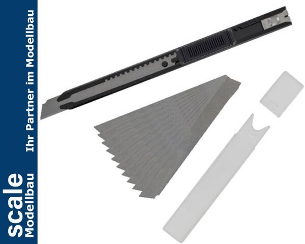 KrickMesser schmal mit 10 Abbrechklingen 9 mm