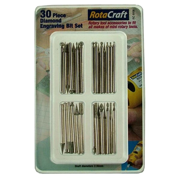 KrickDiamant Gravurstifte Set 30-teilig 3,2mm Schaft