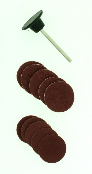 KrickSchleifscheiben sort. selbstkl. mit Gummiträger (10)