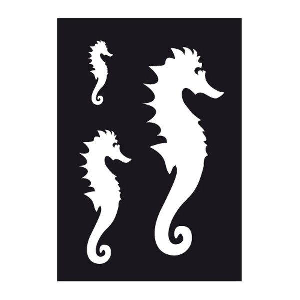 KrickAirbrush Schablone SEA HORSE