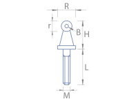 KrickHandlaufstütze H 4,5x1mm (10 Stk.)
