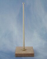 KrickFlaggenstock Holz/Messing mit Fuß senkrecht (2...