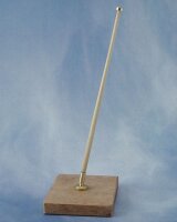 KrickFlaggenstock Holz/Messing mit Fuß abgewinkelt...