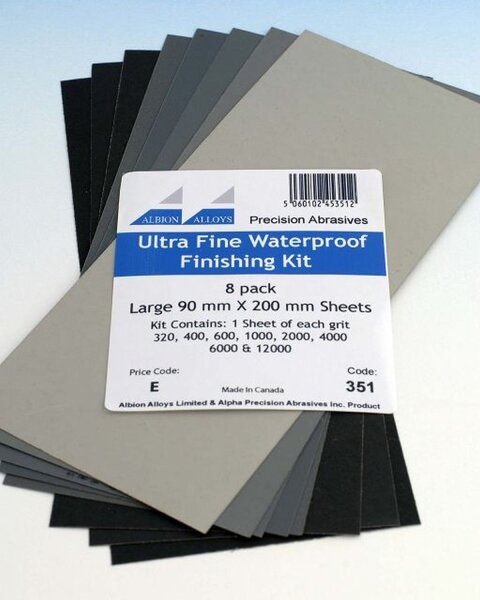 KrickPolierleinen-Set Wasserfest  8-fach Sortiert 90x200 mm