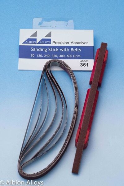 KrickMulti Winkel Sanding-Stick + 6 Schleifbänder sortiert