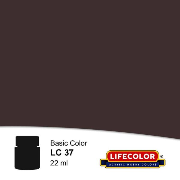 KrickMatt Schwarzbraun 22 ml   Lifecolor Acryl Farbe