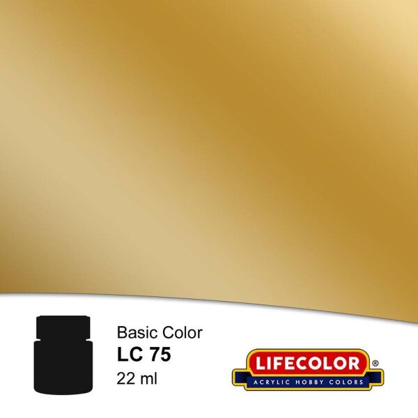 KrickGlänzend Gold 22 ml   Lifecolor Acryl Farbe