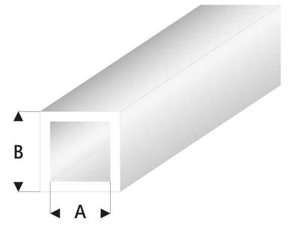 KrickASA Quadrat Rohr transparent weiß 4x5x330 mm (5)