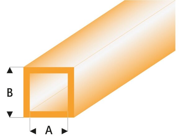 KrickASA Quadrat Rohr transparent orange 5x6x330 mm (5)