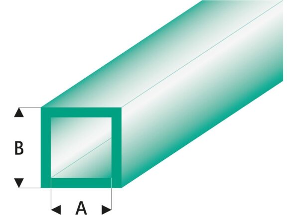 KrickASA Quadrat Rohr transparent grün 5x6x330 mm (5)