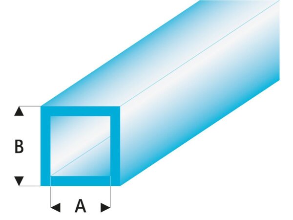 KrickASA Quadrat Rohr transparent blau 4x5x330 mm (5)