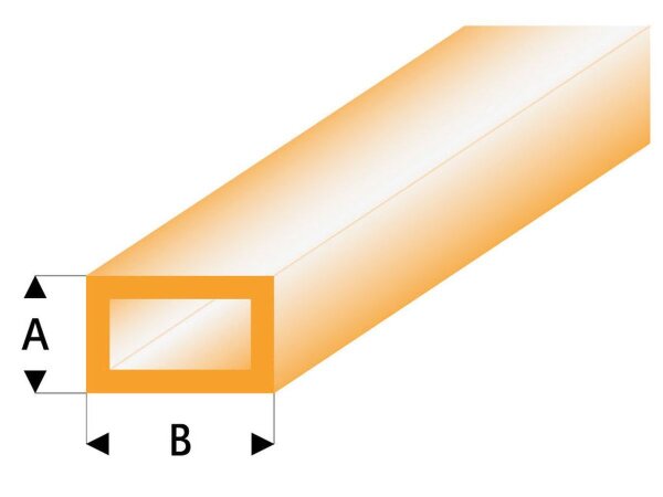 KrickASA Rechteck Rohr transparent orange 2x4x330 mm (5)