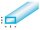KrickASA Rechteck Rohr transparent blau 3x6x330 mm (5)