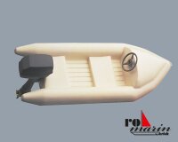 KrickSchlauchboot mit Außenbordmotor-Atrappe 1:25