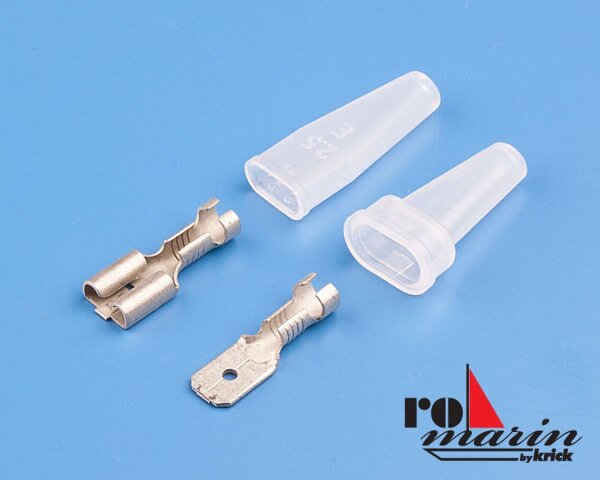 KrickStecker/Buchse Faston 6,3 mm isoliert (6 Paar)