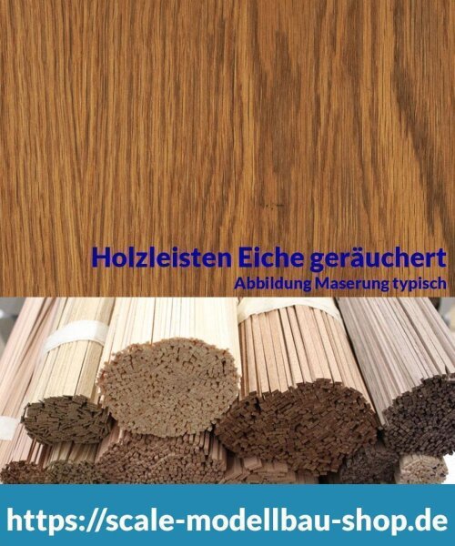 Eiche geräuchert Holzleiste 10 x 15 mm  (  )