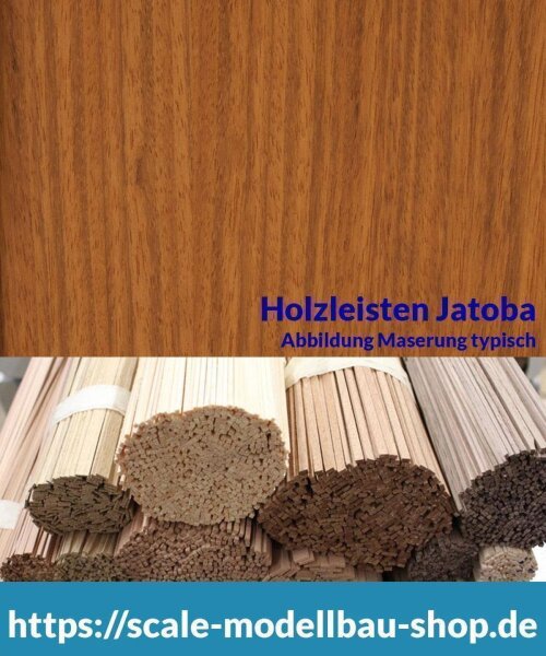 Jatoba Holzleiste  0,6/0,7 x 2 mm  (  )