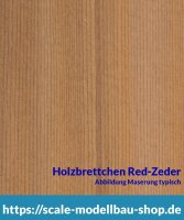 Red-Zeder Brettchen 100 x 1000 x  8 mm  (  )