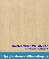 Weißbuche Brettchen 100 x 1000 x  4 mm  (  )