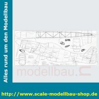 Bauplan Nort American P-51 Mustang Spannweite ca. 2489 mm...