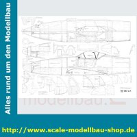 Bauplan Messerschmitt ME-262 A-1 Spannweite ca. 1981 mm...