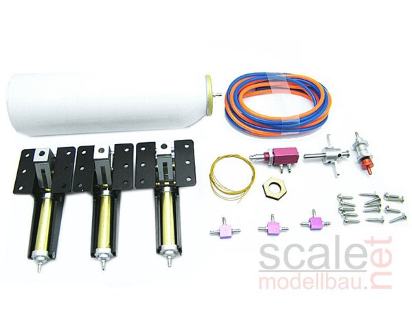 ScaleMod Luft Fahrwerksset  3-Bein Maxi ( 4-5 kg) (1 Wege System) Komplettset ( SC.001.014 )