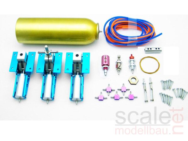 ScaleMod Luft Fahrwerksset  3-Bein Maxi XL  ( 6-7 kg) (1 Wege System) Komplettset ( SC.001.019 )