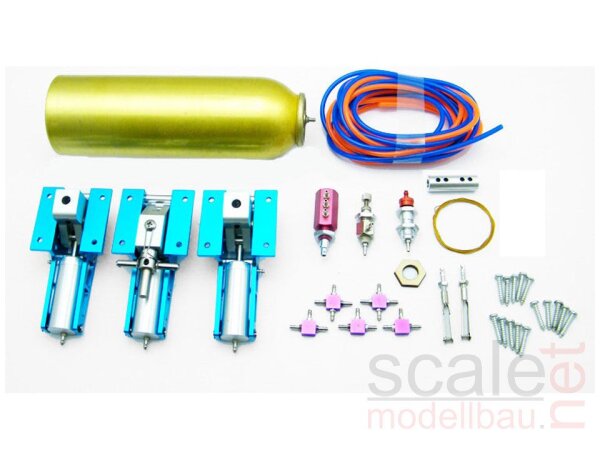 ScaleMod Luft Fahrwerksset  3-Bein Maxi XL  ( 6-7 kg) (2 Wege System) Komplettset ( SC.001.021 )
