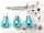 ScaleMod Luft Fahrwerksset  3-Bein Maxi XL  ( 6-7 kg) (2 Wege System) Komplettset ( SC.001.021 )