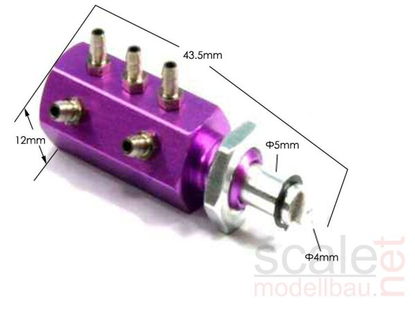 ScaleMod Luftventil 5 Anschlüsse 43,5/12 mm  ( SC.002.003 )
