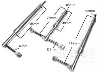 ScaleMod gefederte Fahrwerksbeine 3-Bein Kit 115/75 mm  (...