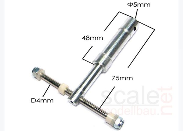 ScaleMod gefedertes Fahrwerksbein Doppelbereifung 75 mm  ( SC.003.005 )