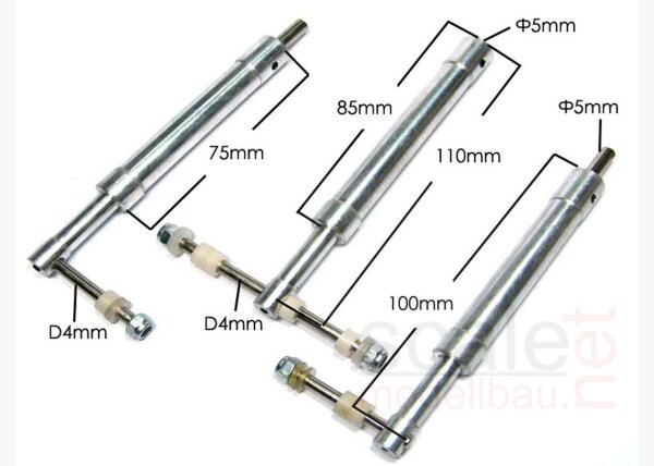 ScaleMod gefederte Fahrwerksbeine 3-Bein Kit 110/100 mm  ( SC.003.007 )