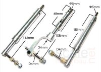 ScaleMod gefederte Fahrwerksbeine 3-Bein Kit 115/108 mm...