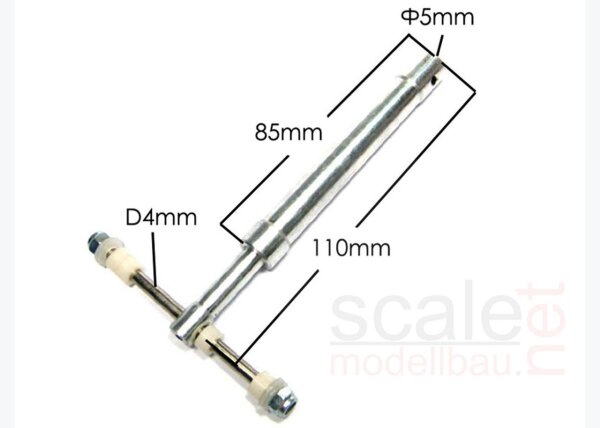ScaleMod gefedertes Fahrwerksbein Doppelbereifung 110 mm  ( SC.003.010 )