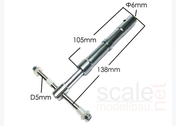 ScaleMod gefedertes Fahrwerksbein Doppelbereifung 138 mm  ( SC.003.014 )