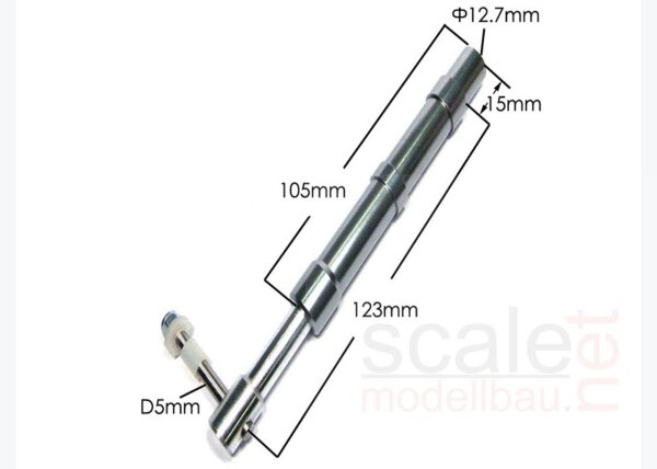 ScaleMod gefedertes Fahrwerksbein 123 mm  ( SC.003.015 )