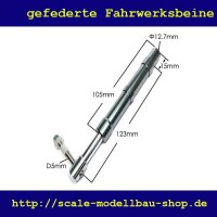 ScaleMod gefedertes Fahrwerksbein 123 mm  ( SC.003.015 )